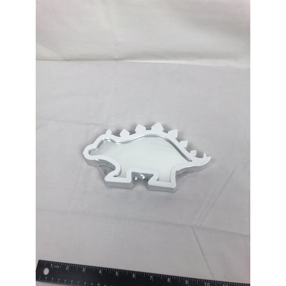 NEW STEGASAURUS CUTE WHITE DINOSAUR MIRROR HOME ROOM DECOR 9" x‎ 5" K & Qq - Picture 1 of 4